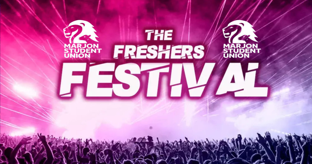 A banner advertising the 2023  Fresher's Festival